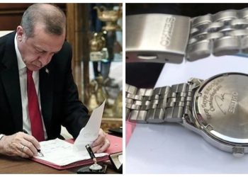 Erdoğan’ın hediye ettiği imzalı saatleri internetten satışa çıkardılar
